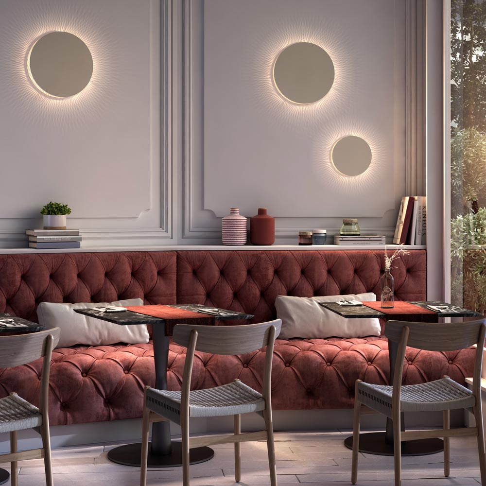 Helios LED Wall Light in living room.