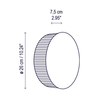 Helios LED Wall Light - line drawing.