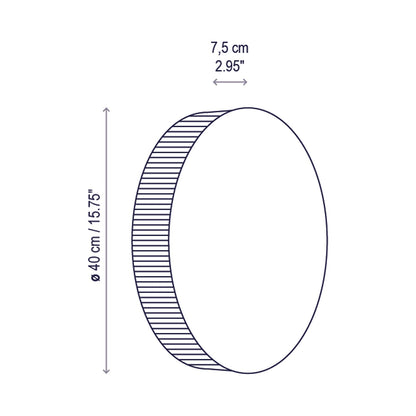 Helios LED Wall Light - line drawing.