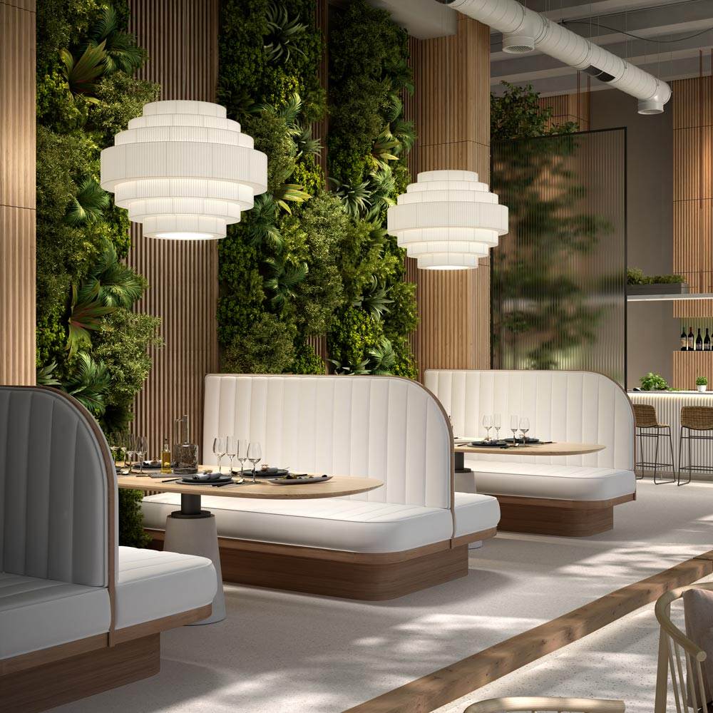 Mos Pendant Light in restaurant.