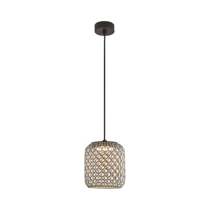 Nans Outdoor LED Pendant Light in Brown (9.72-Inch)