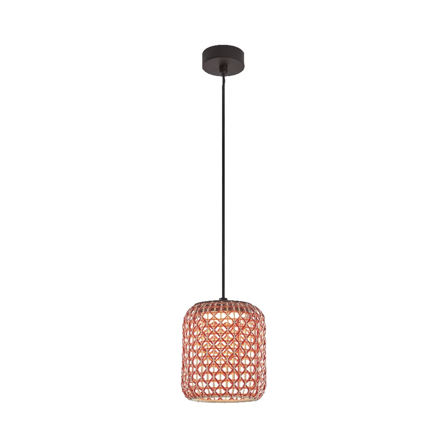 Nans Outdoor LED Pendant Light in Red (9.72-Inch)