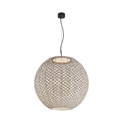 Nans Outdoor Sphere LED Pendant Light in Brown (Large)