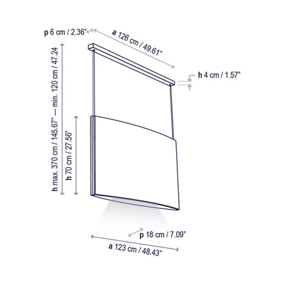 Noren LED Pendant Light - line drawing.
