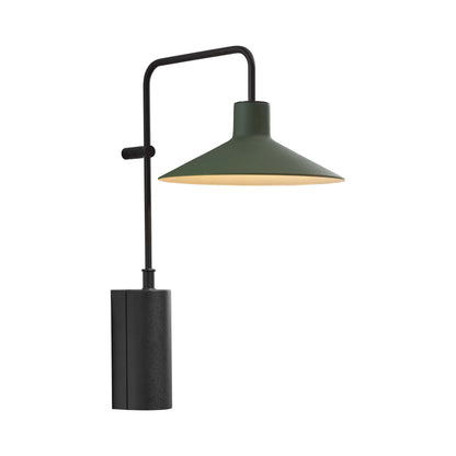 Platet Outdoor LED Wall Light in Green.