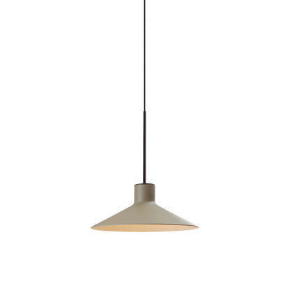 Platet Pendant Light in Olive Grey.