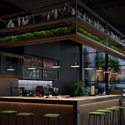Platet Pendant Light in cafe.