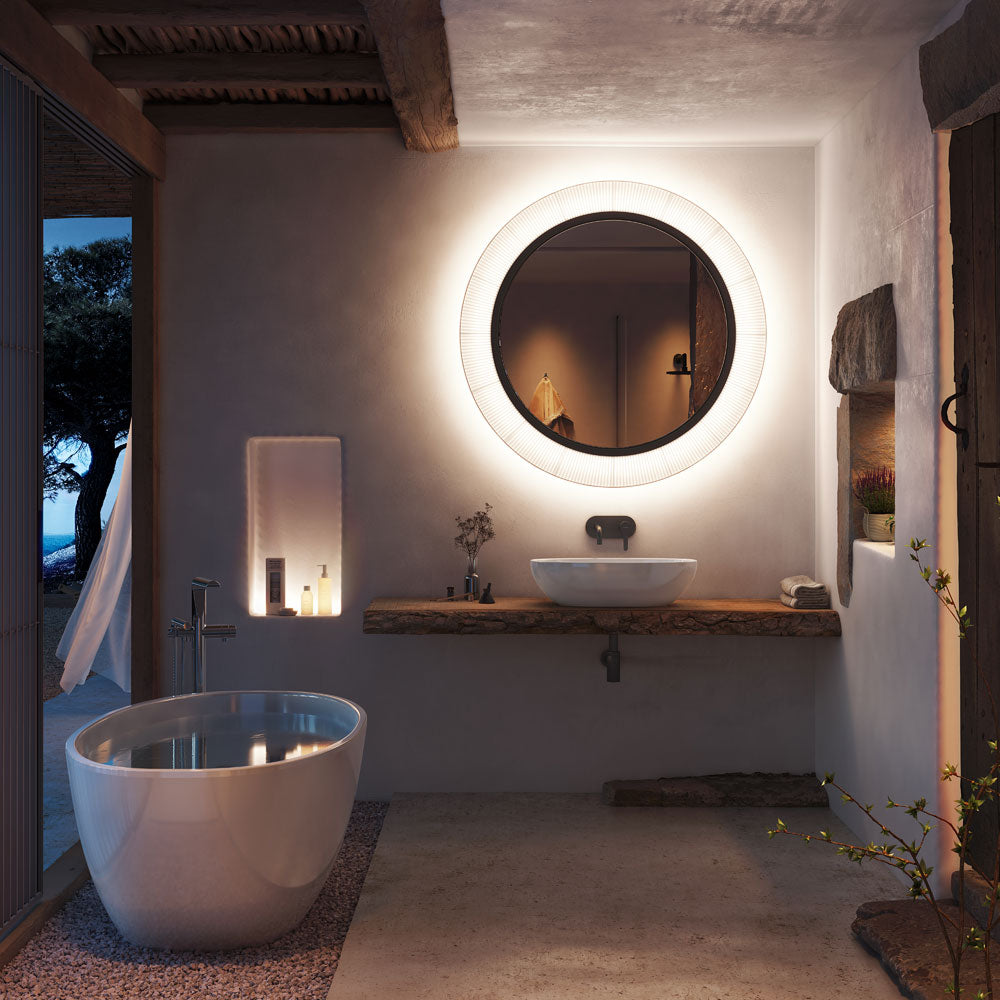 Roda LED Ceiling / Wall Light in bathroom.