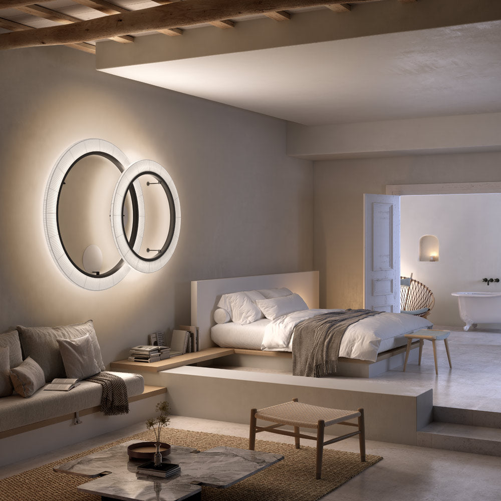 Roda LED Ceiling / Wall Light in bedroom.