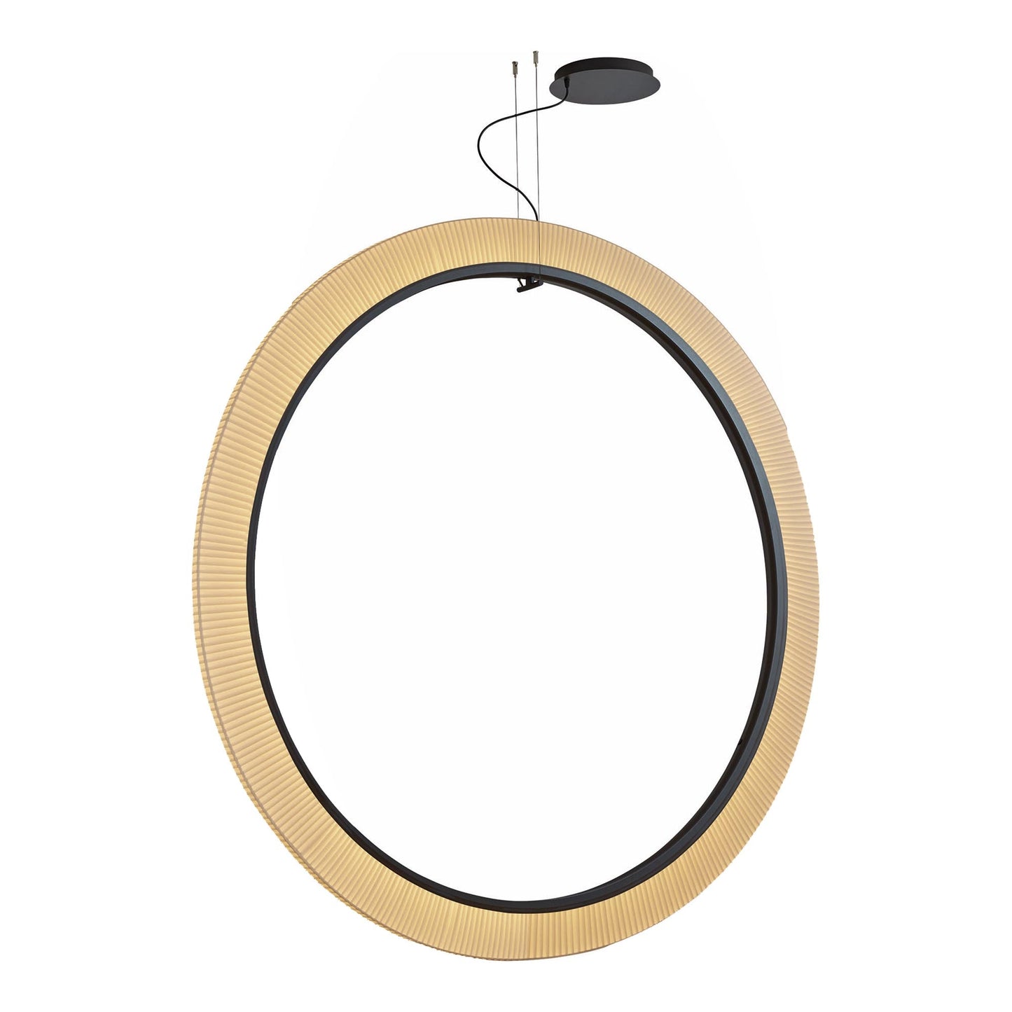 Roda LED Vertical Pendant Light in Cream (78.74-Inch/0-10V).