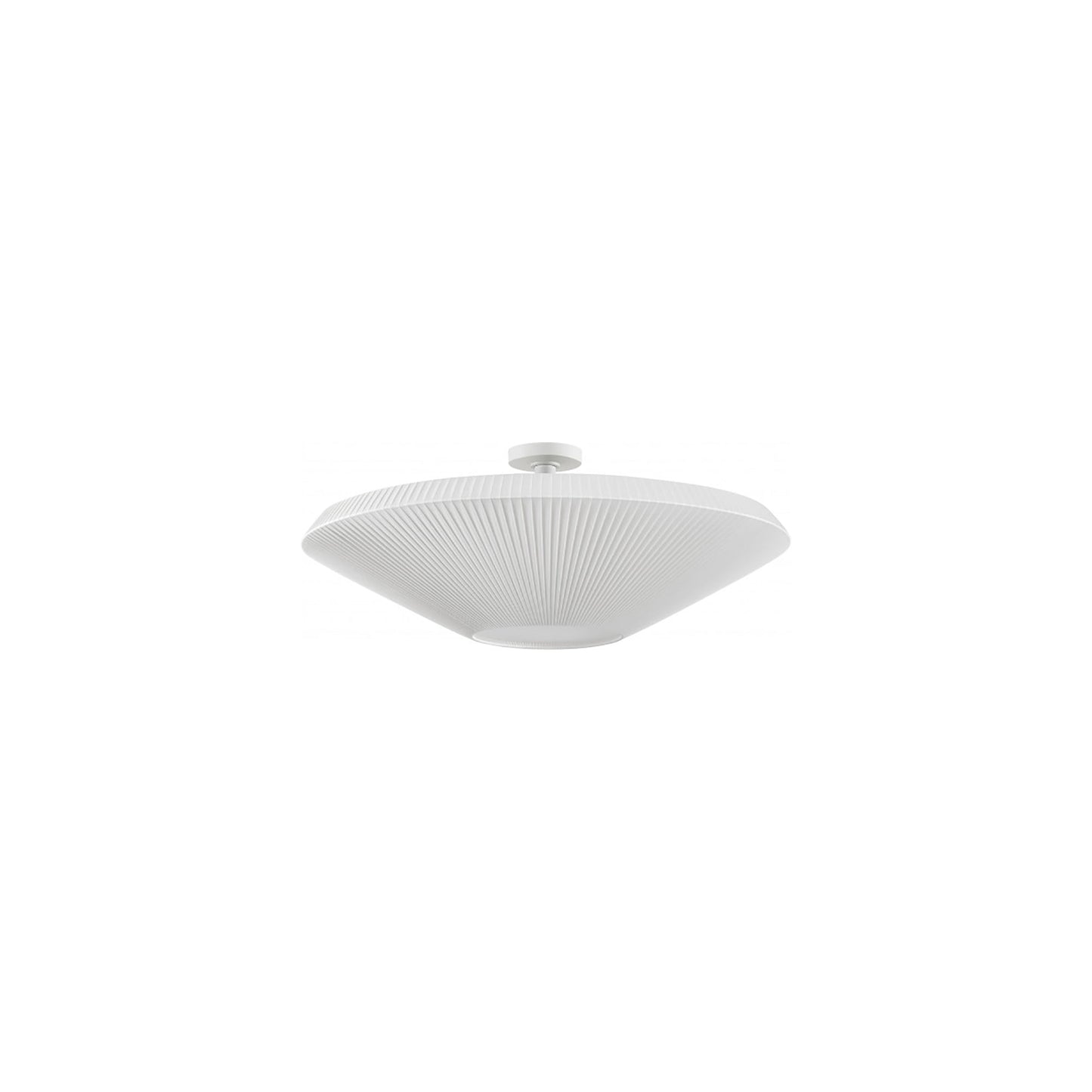Siam Semi Flush Mount Ceiling Light in White Translucent (31.5-Inch/Small).