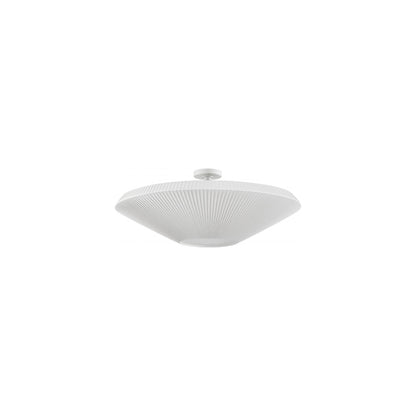 Siam Semi Flush Mount Ceiling Light in White Translucent (31.5-Inch/Small).