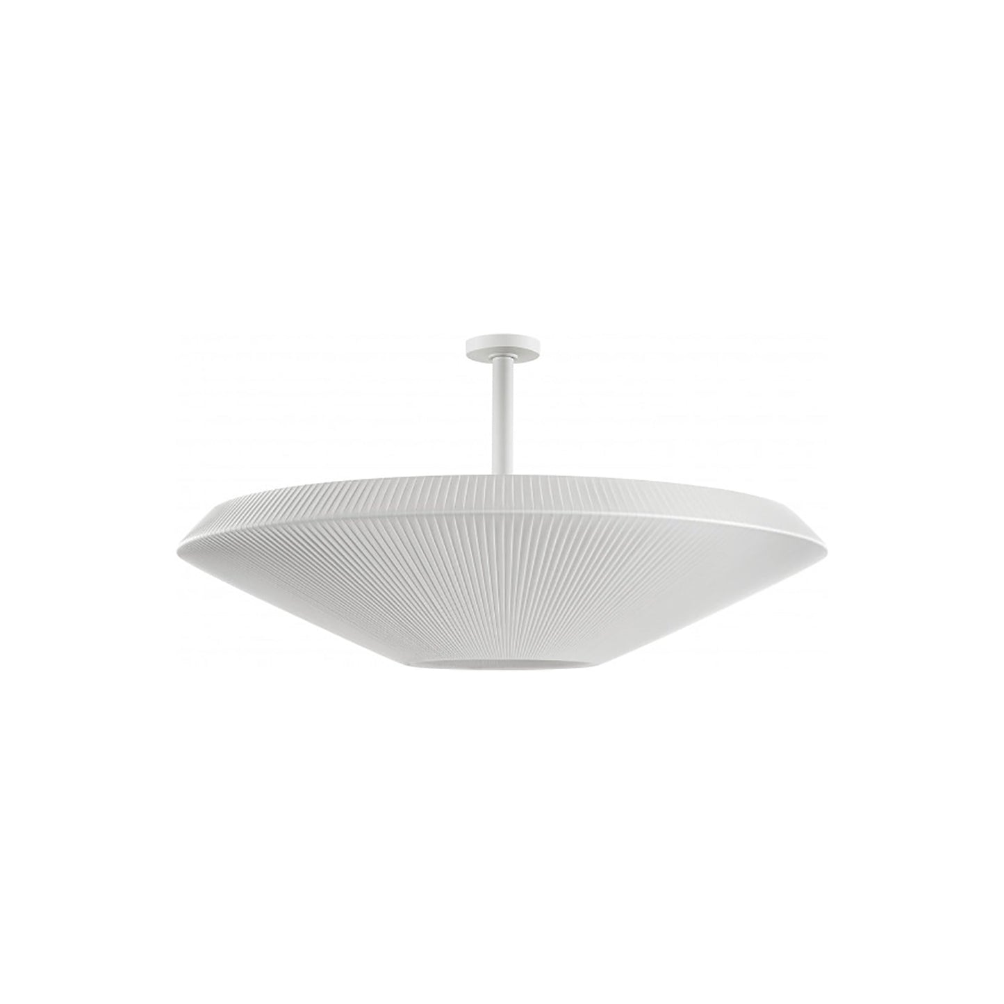 Siam Semi Flush Mount Ceiling Light in White Translucent (47.24-Inch/Big).