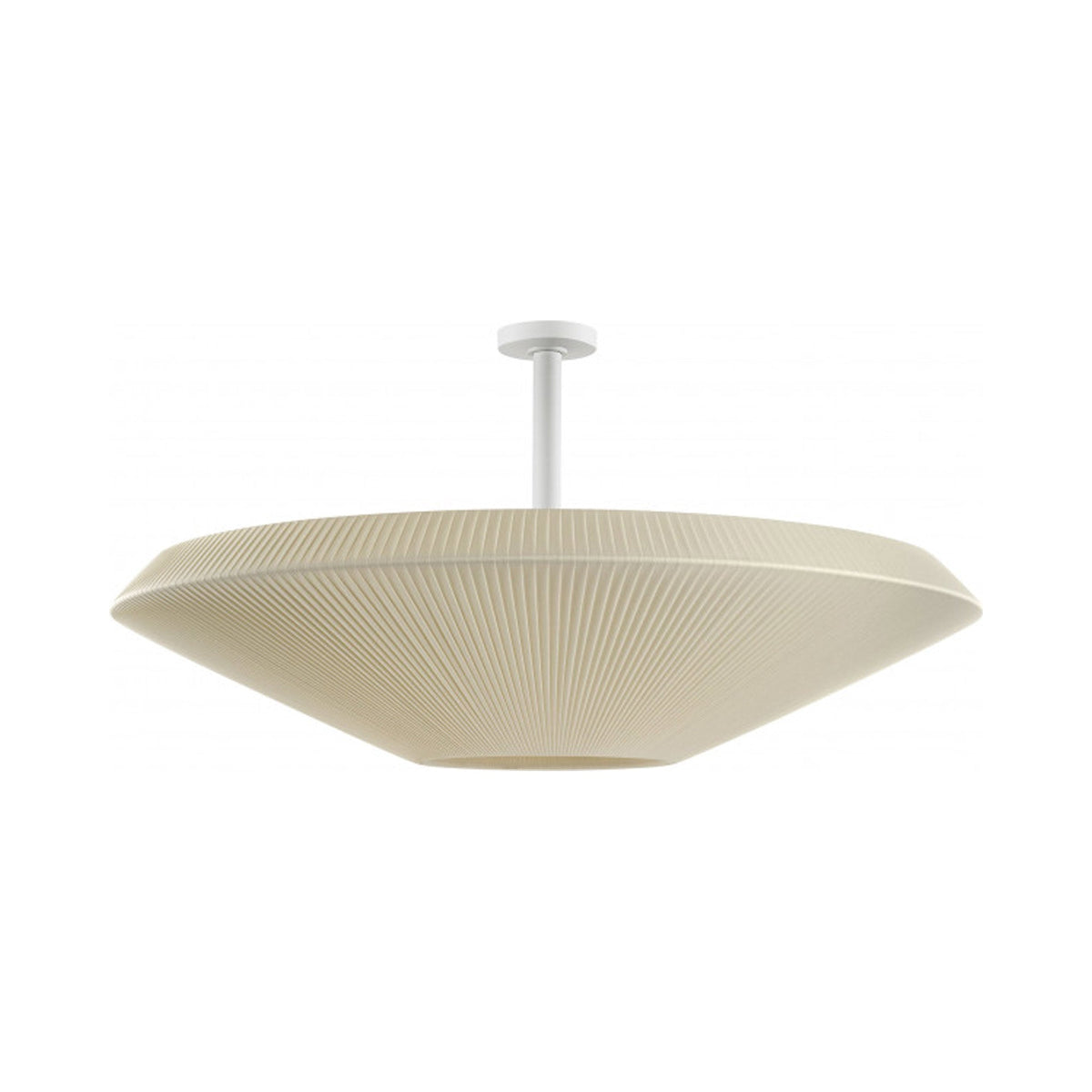Siam Semi Flush Mount Ceiling Light in Cream Translucent (59.06-Inch/Big).
