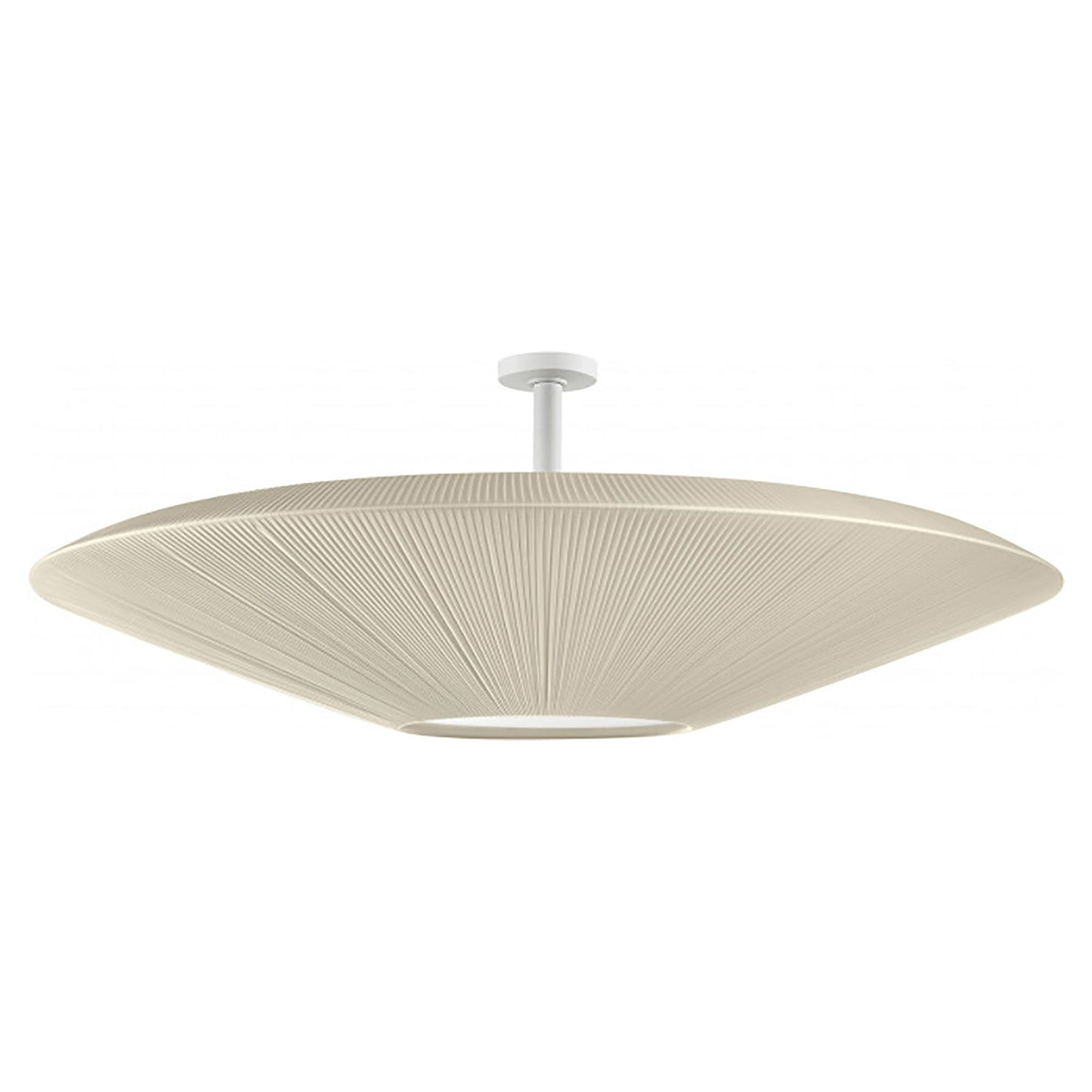 Siam Semi Flush Mount Ceiling Light in Cream Translucent (78.74-Inch/Big).