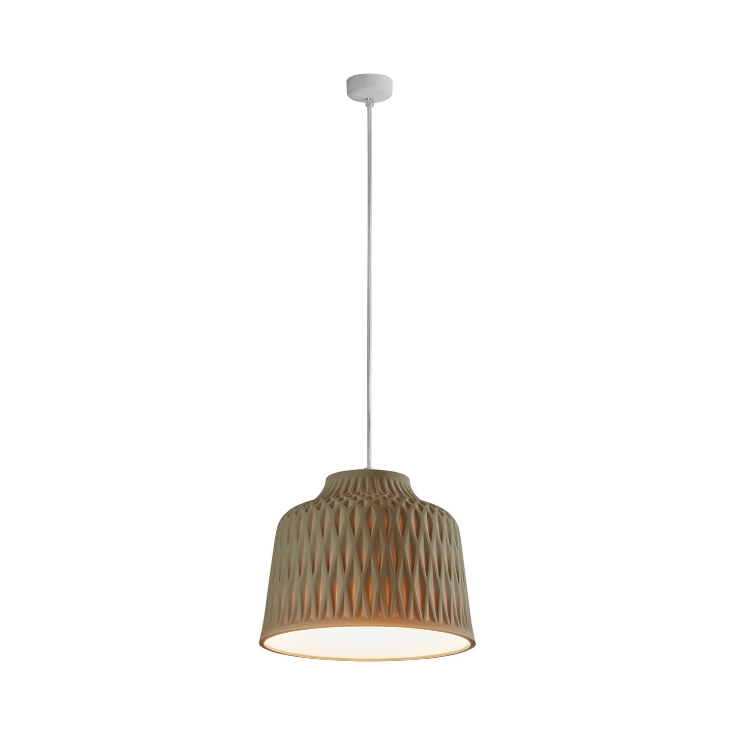 Soft Pendant Light in Olive Grey.