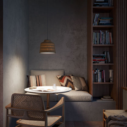 Soft Pendant Light in living room.