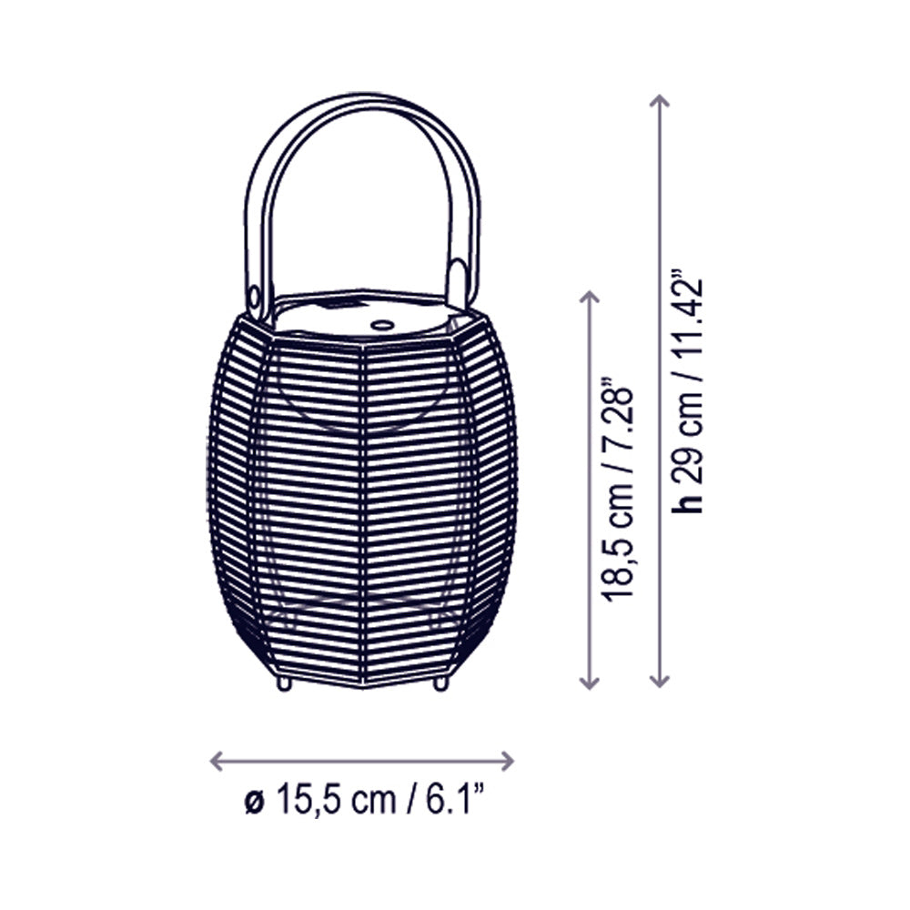 Tanit LED Table Lamp - line drawing.