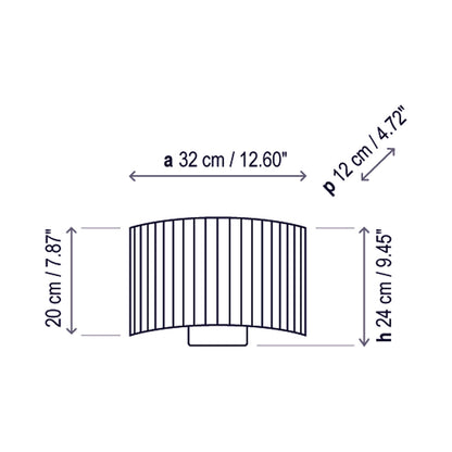 Wall Street Wall Light - line drawing.