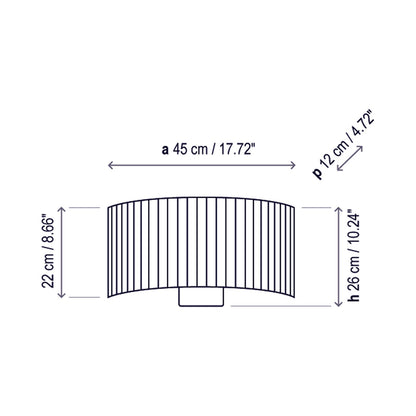 Wall Street Wall Light - line drawing.