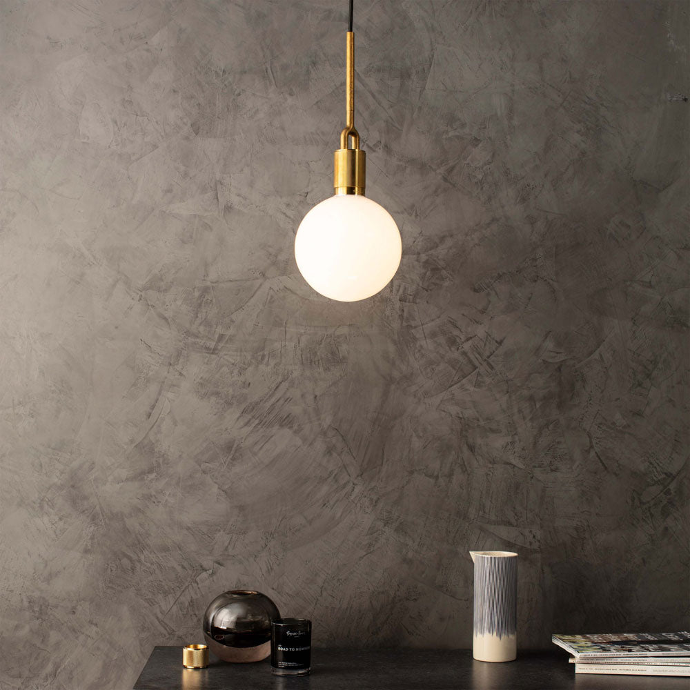 Forked Globe Pendant Light in living room.