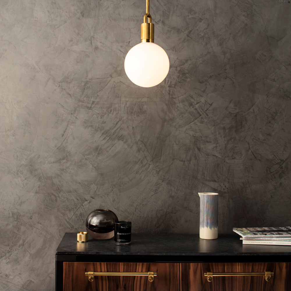 Forked Globe Pendant Light in living room.