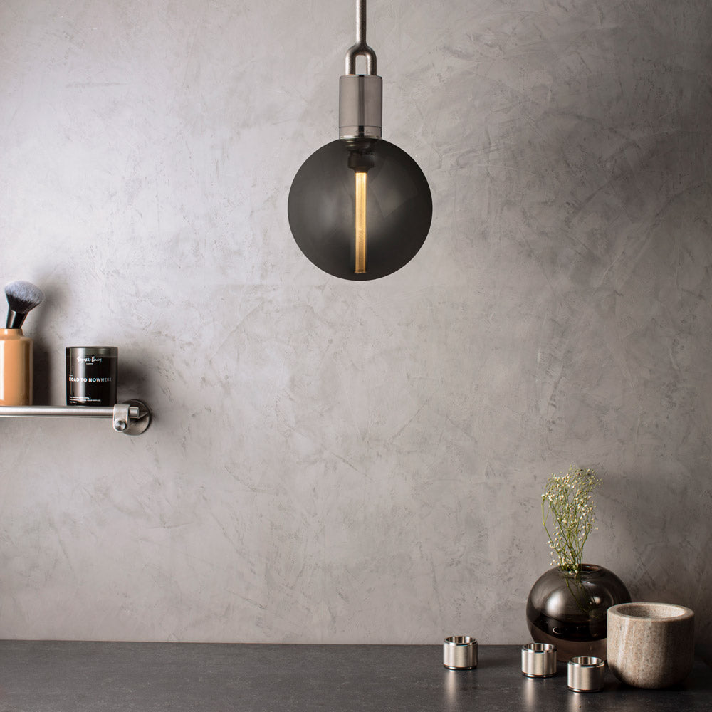 Forked Globe Pendant Light in living room.