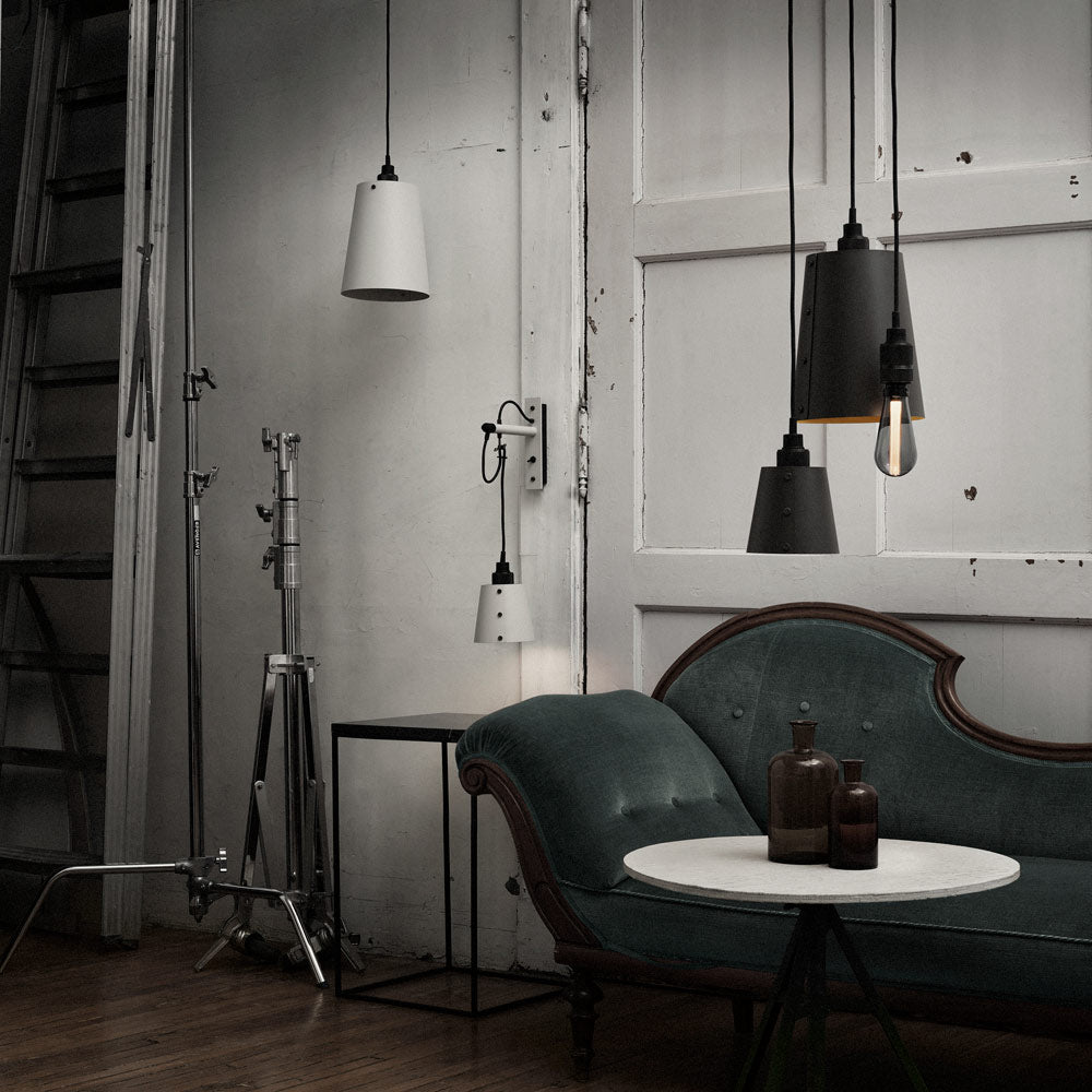 Hooked Mix Multi Light Pendant Light in living room.