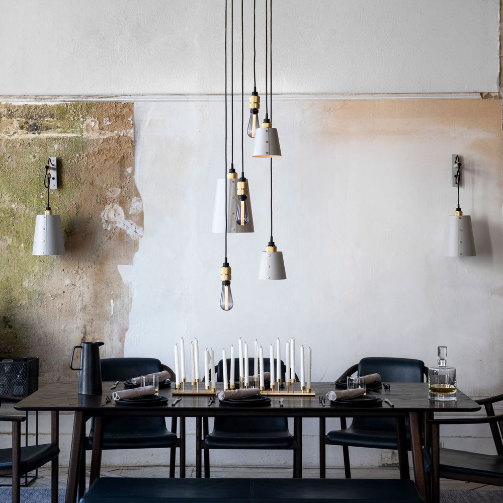 Hooked Mix Multi Light Pendant Light in dining room.