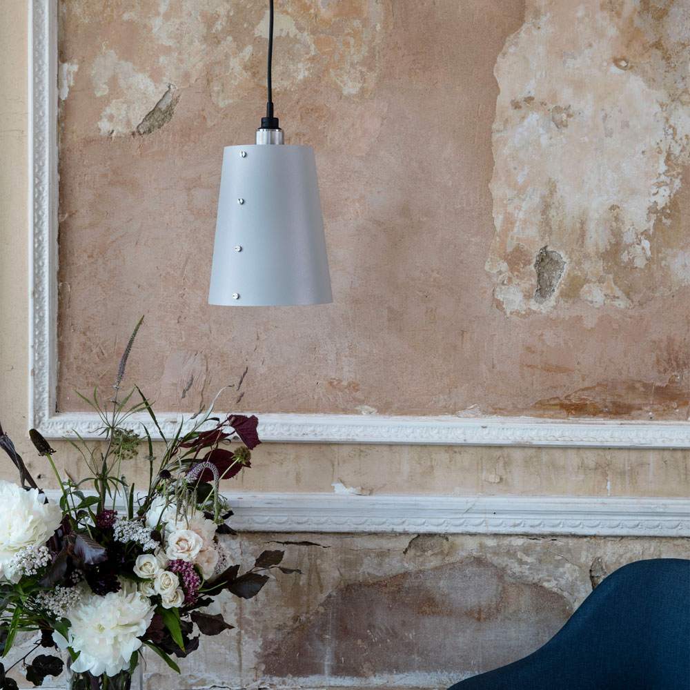 Hooked Pendant Light in living room.