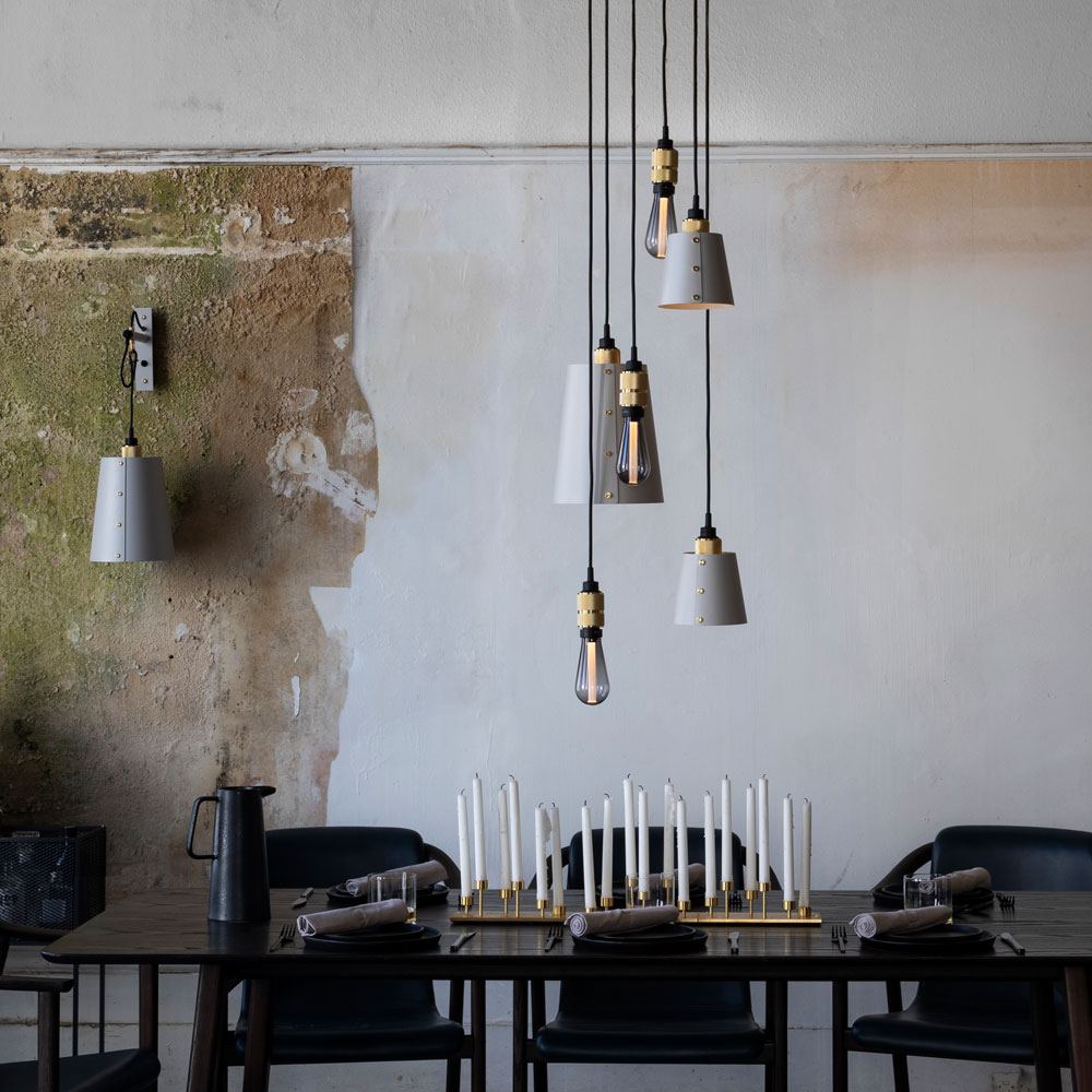 Hooked Wall Light in dining room.