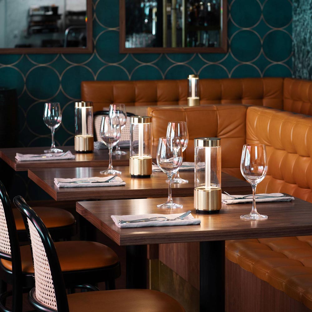 Takeout LED Portable Table Lamp in dining room.
