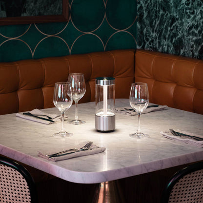 Takeout LED Portable Table Lamp in dining room.