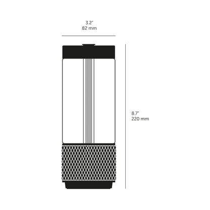 Takeout LED Portable Table Lamp - line drawing.