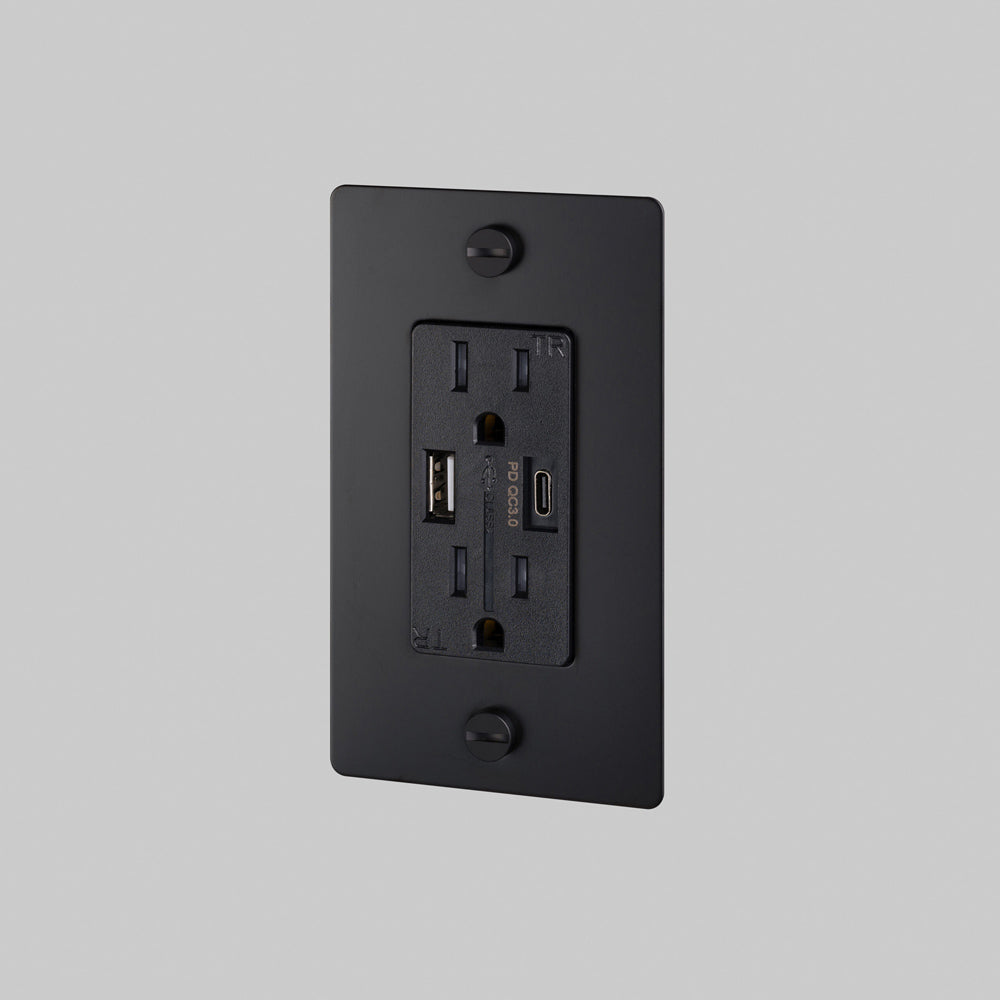 1G Combination Duplex Outlet with USB-A and USB-C Ports in Detail.