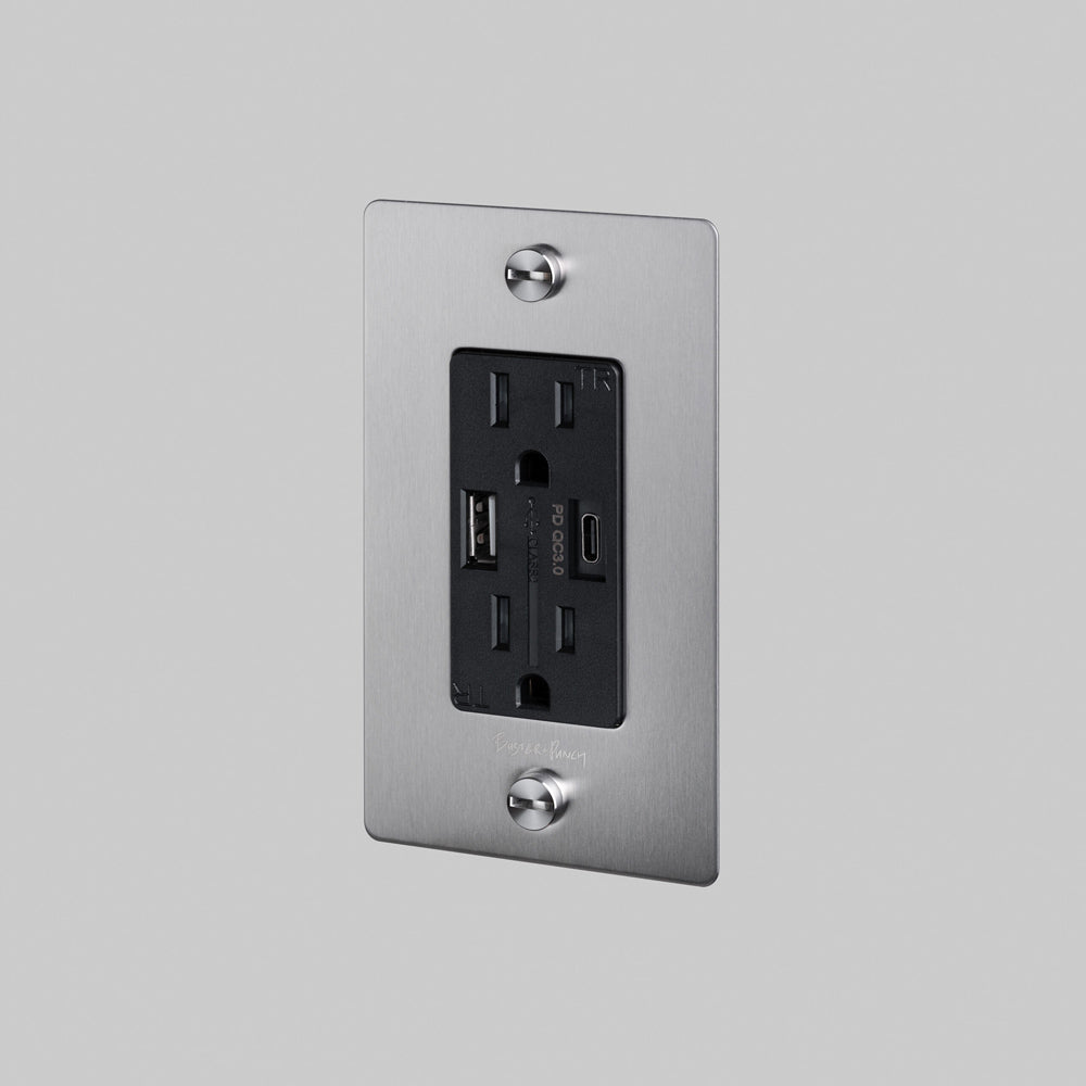 1G Combination Duplex Outlet with USB-A and USB-C Ports in Detail.