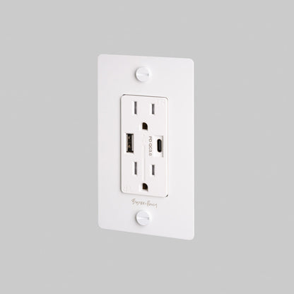 1G Combination Duplex Outlet with USB-A and USB-C Ports in Detail.