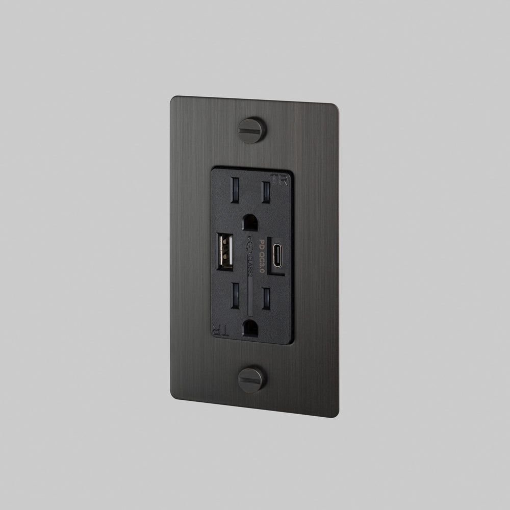 1G Combination Duplex Outlet with USB-A and USB-C Ports in Detail.