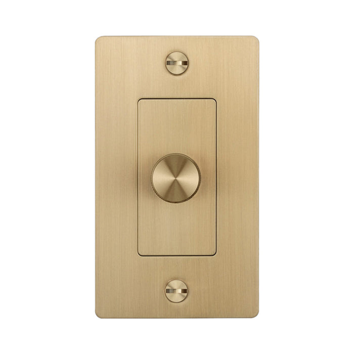 1G Dimmer Switch in Brass (Without Logo).
