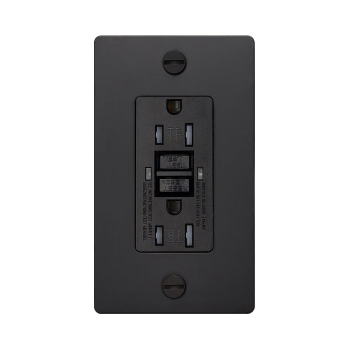 1G Duplex GFCI Outlet in Black (Without Logo).