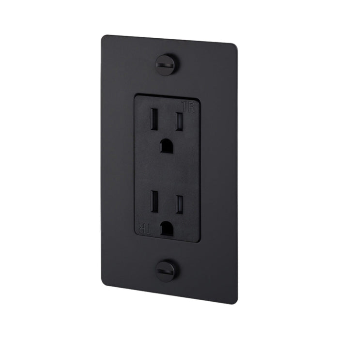 1G Duplex Outlet in Black (Without Logo).