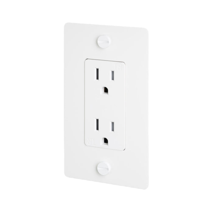 1G Duplex Outlet in White (Without Logo).
