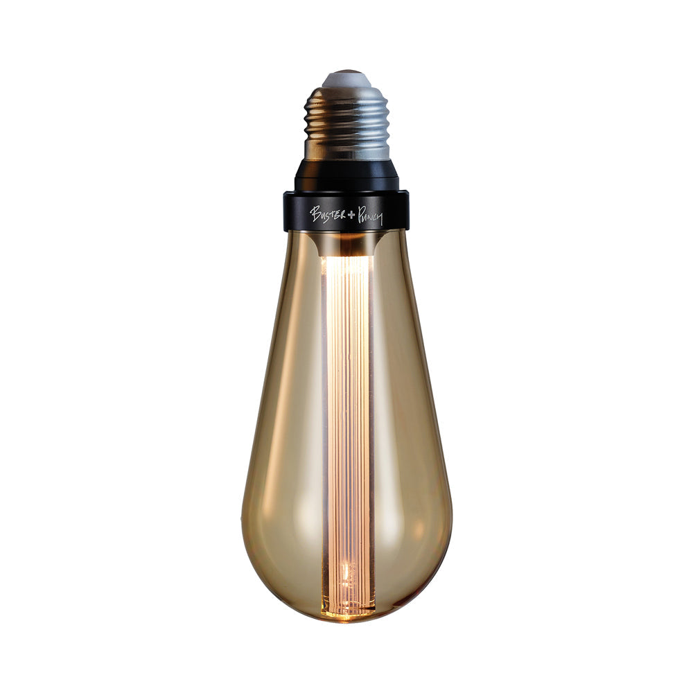 Buster Medium Base 120V LED Bulb in Gold.