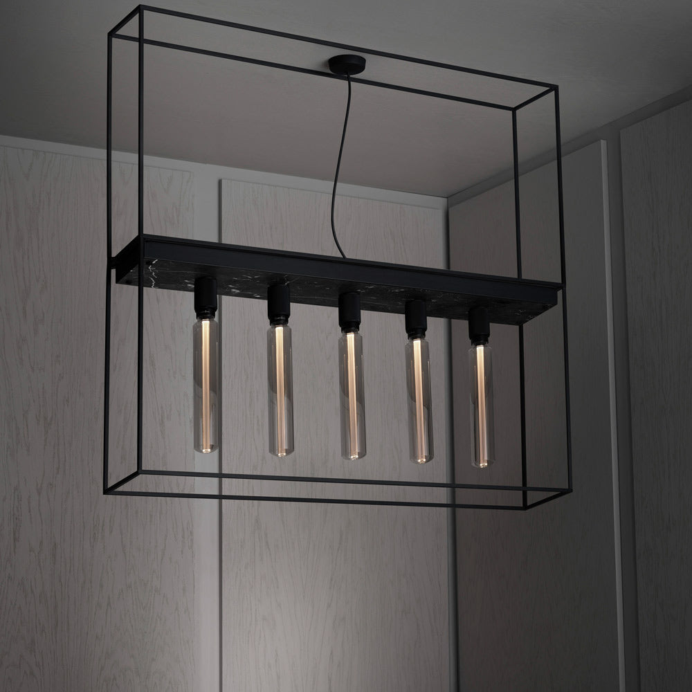 Caged Multi Light Flush Mount Ceiling Light in Detail.