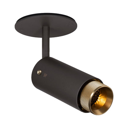 Exhaust Spot Light in Graphite/Brass (Cross).