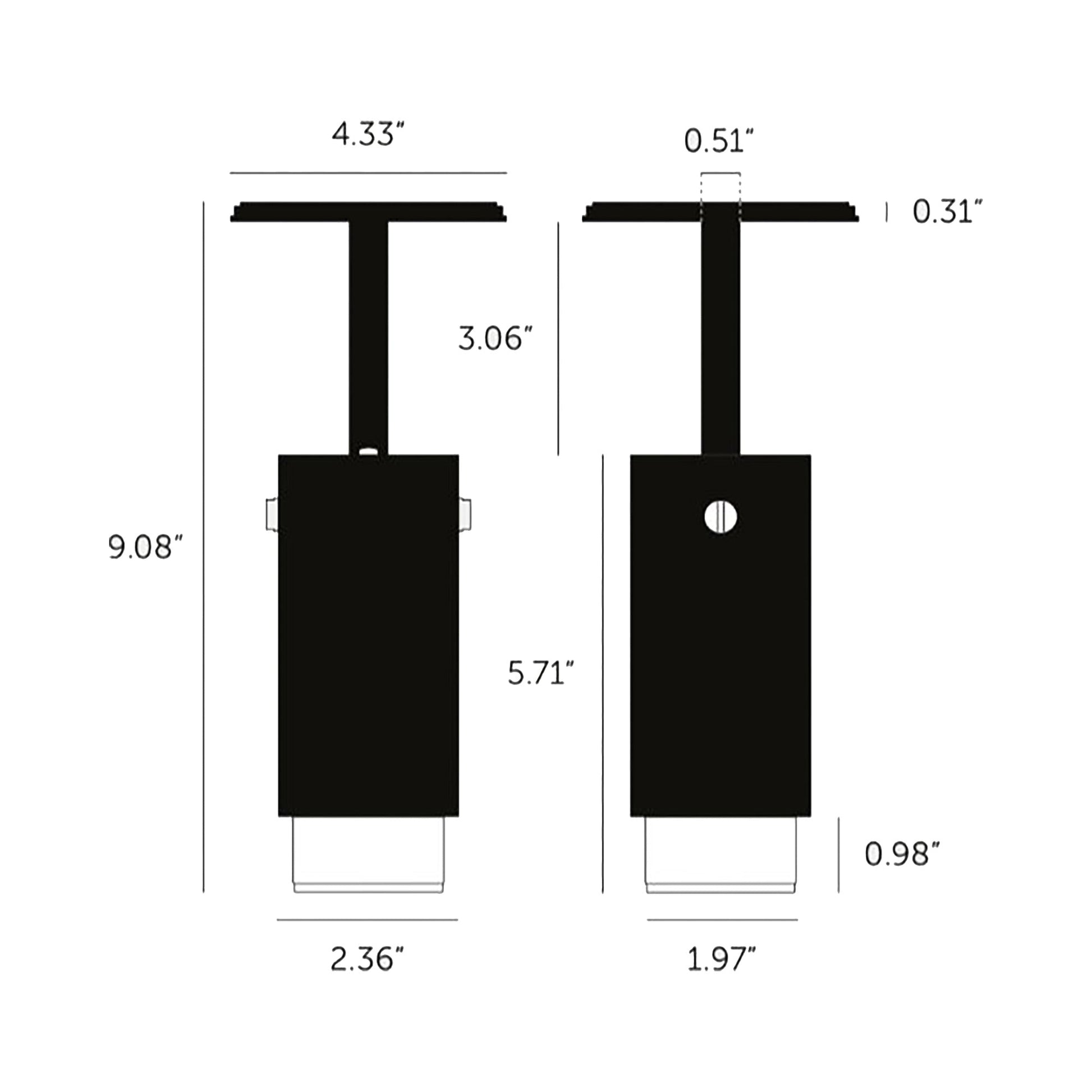 Exhaust Spot Light - line drawing.