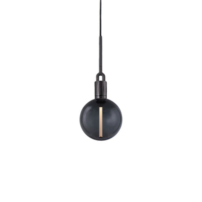 Forked Globe Pendant Light in Gun Metal/Smoked (Medium).