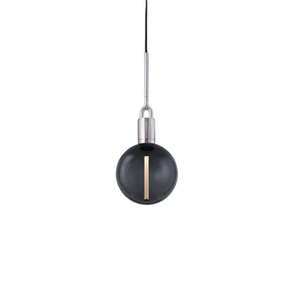 Forked Globe Pendant Light in Steel/Smoked (Medium).