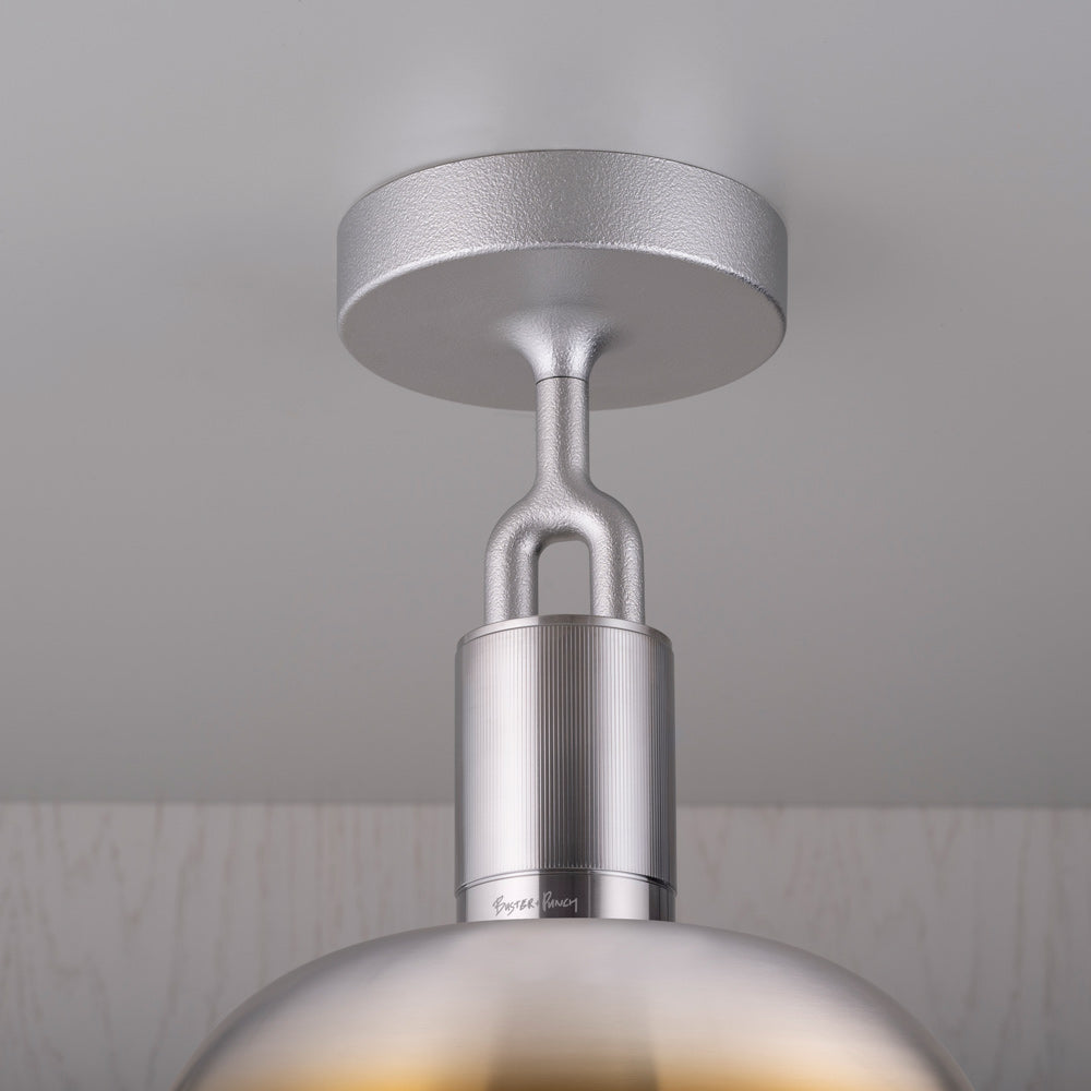 Forked Shade Globe Semi Flush Mount Ceiling Light in Detail.