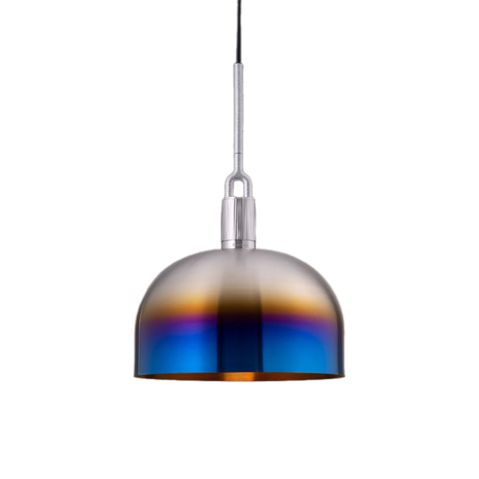 Forked Shade Pendant Light in Burnt Steel (Large).